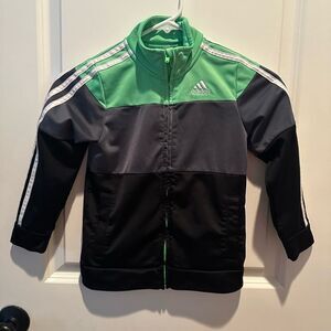 Adidas Track Jacket - Toddler Multi Color and with Classic White Stripes Size 6